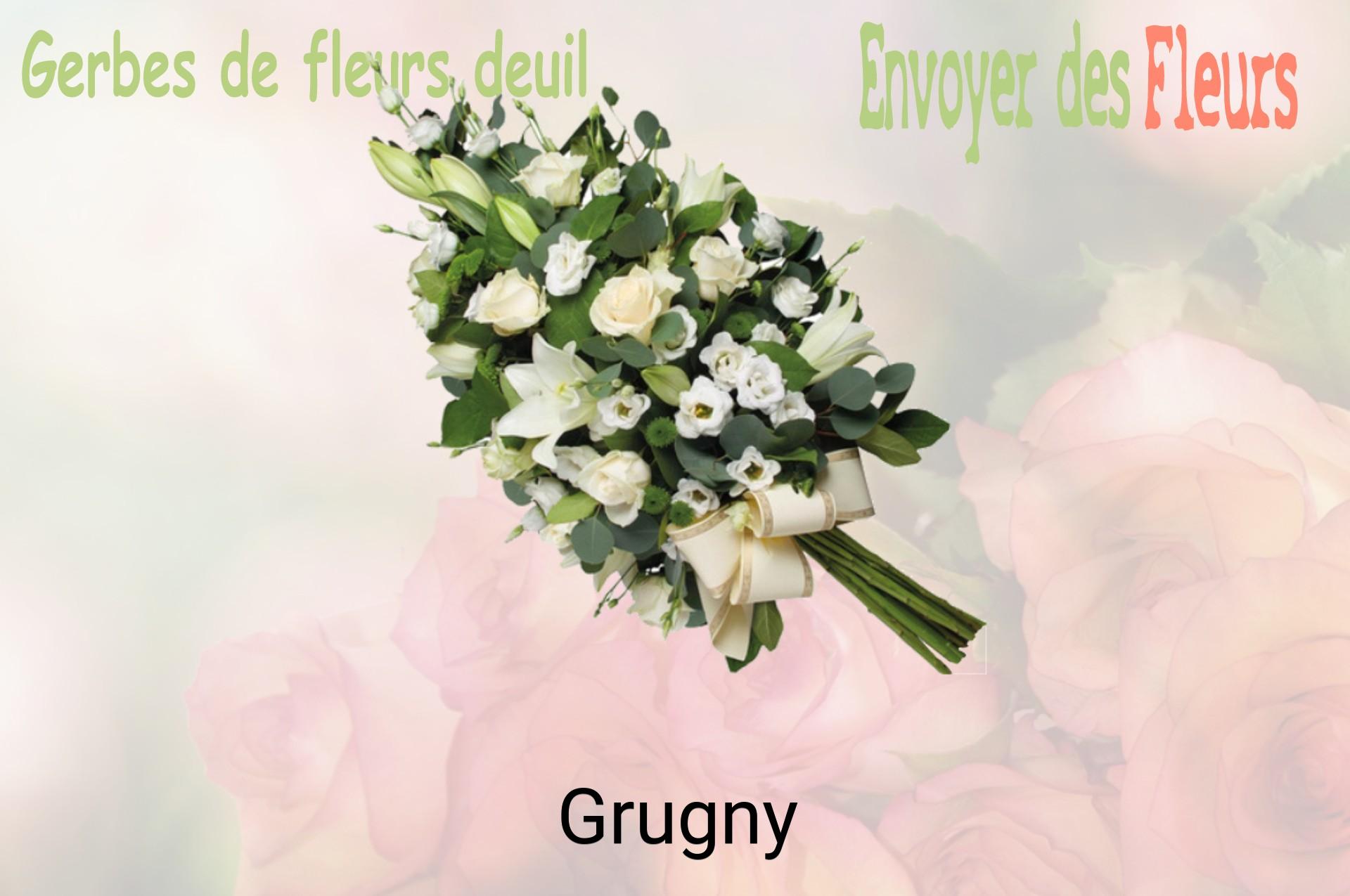 Gerbe de fleurs de deuil livrée à Grugny